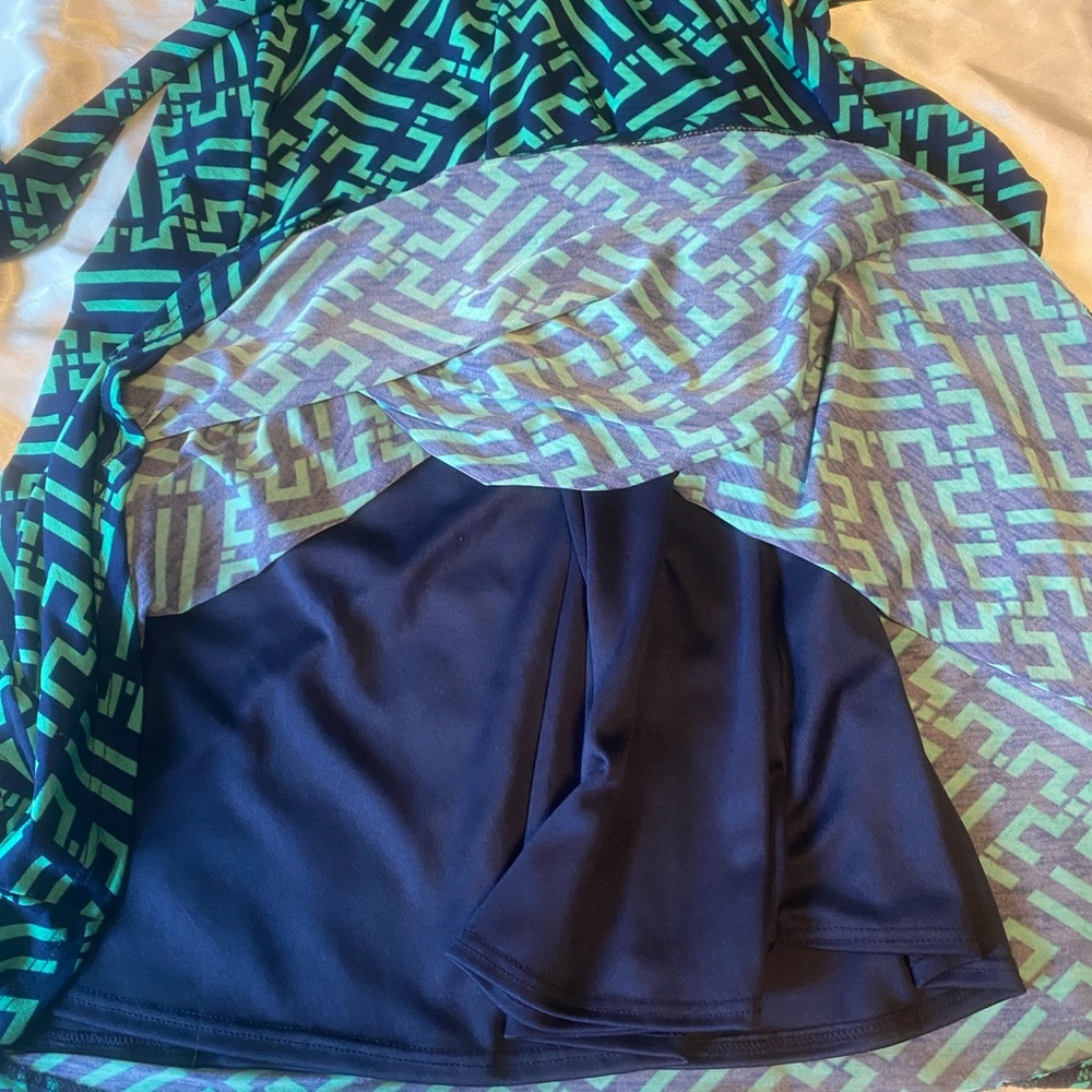 41 Hawthorn Blue and Green Patterned Dress - Picture 5 of 5